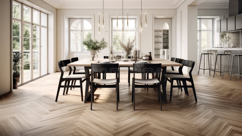 Contrast light wooden floor royalty free illustration