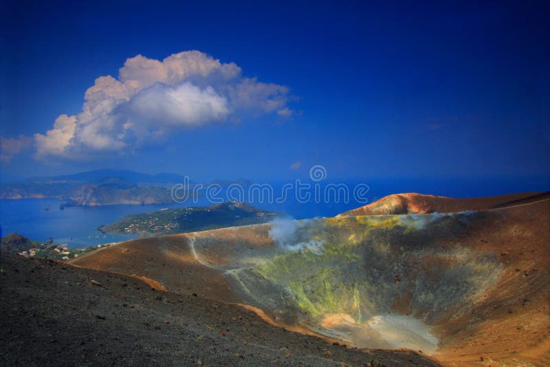 Contrast on the volcano