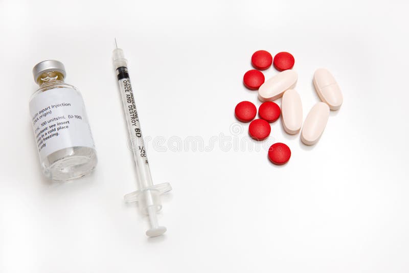 Contraste dos comprimidos contra o Insulin