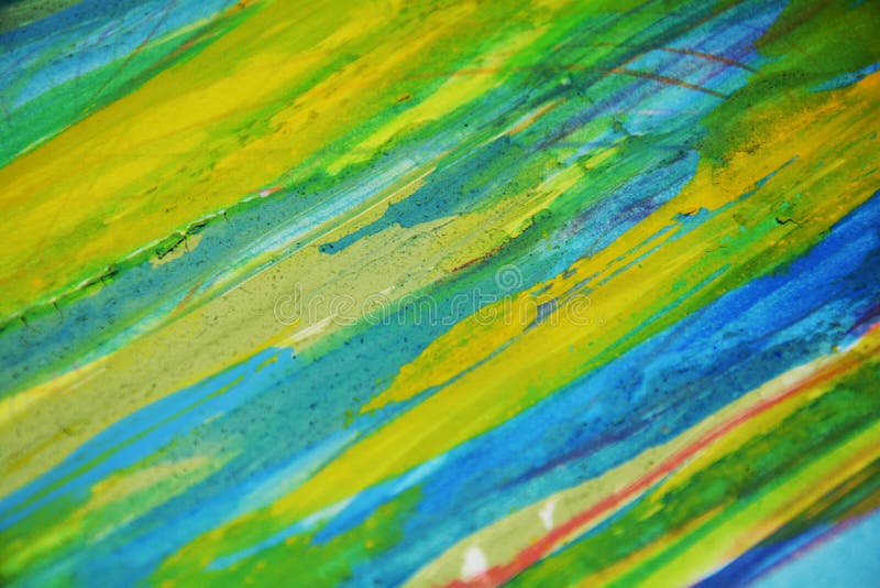Contrastes azuis amarelos, fundo criativo da aquarela da pintura foto de stock Contrastes azuis amarelos, fundo criativo da aquarela da pintura foto de stock