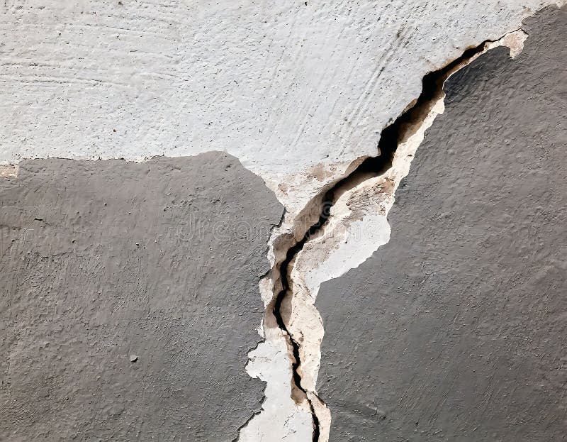 Contrasting Crack Texture on Grey Concrete