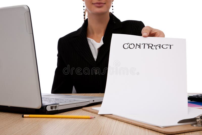 Contrato del asunto fotografía de archivo libre de regalías Contrato del asunto fotografía de archivo libre de regalías