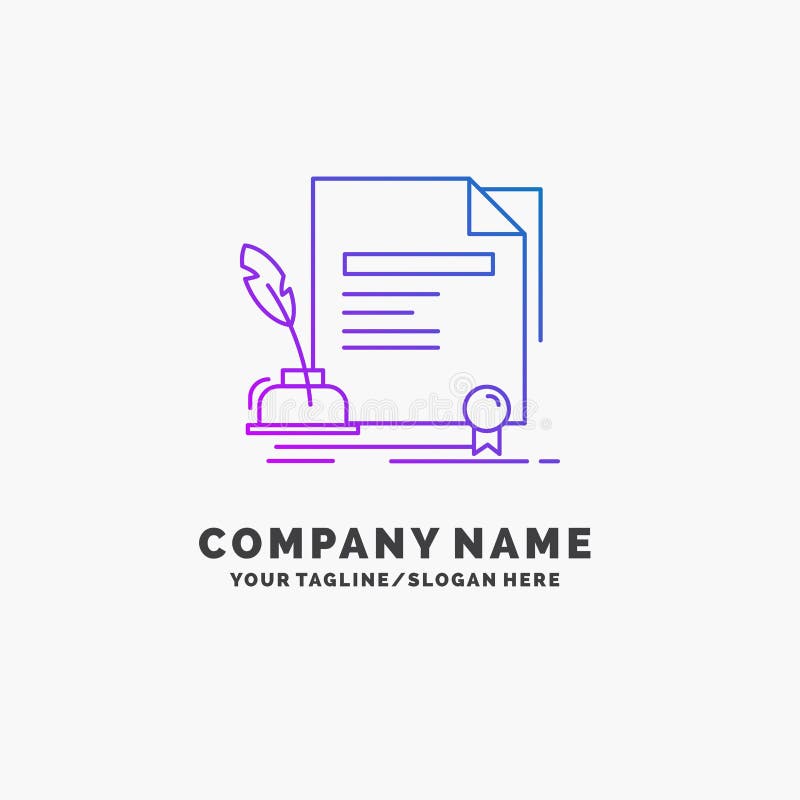 contratto, carta, documento, accordo, affare porpora Logo Template del premio Posto per il Tagline illustrazione di stock contratto, carta, documento, accordo, affare porpora Logo Template del premio Posto per il Tagline illustrazione di stock