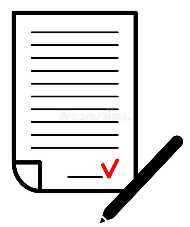 Contratto firmato. Illustrazione di vettore illustrazione di stock Contratto firmato. Illustrazione di vettore illustrazione di stock