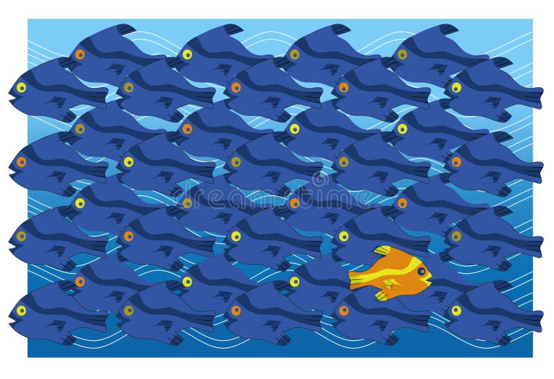 Download Contre le courant illustration de vecteur. Illustration du idée - 2135946