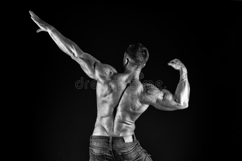 Contributing To Well-being through Body Training. Muscular Sportsman after Muscle Training Back View on Black Background Stock Photo - Image of desire, energetic: 157057420 Contributing To Well-being through Body Training. Muscular Sportsman after Muscle Training Back View on Black Background Stock Photo - Image of desire, energetic: 157057420