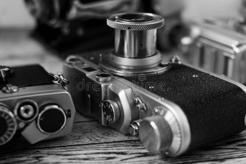 Control Knobs of an Antique Film Rangefinder Camera Stock Image Image