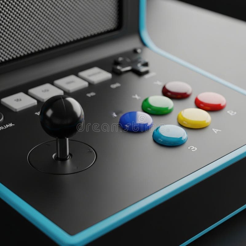 ジョイスティック　vector Arcade Control Panel Joystick Buttons Stock Illustrations – 332