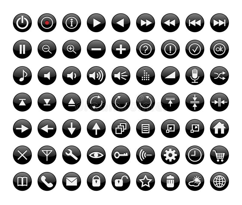 Control panel buttons vector illustration