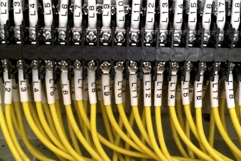 Control Panel, Cable Assemblies. Stock Image Image of connect, power