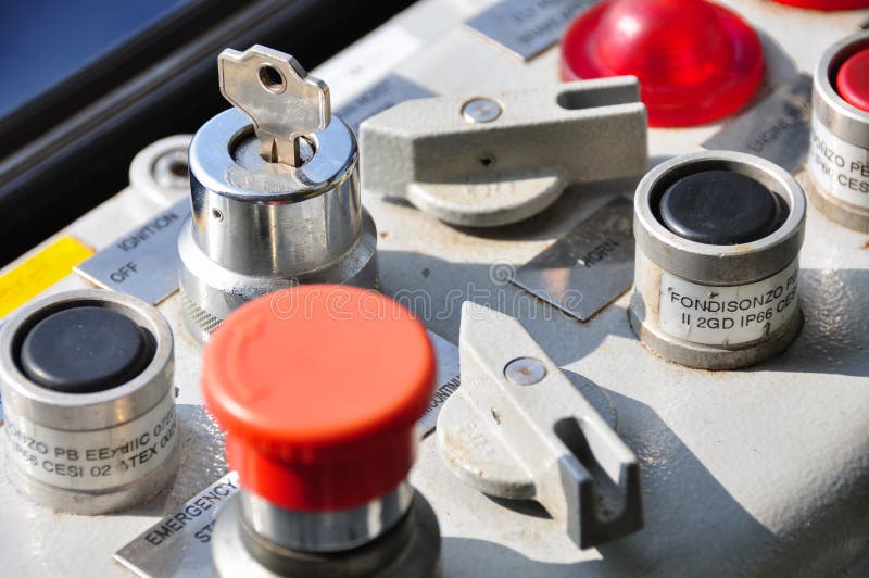 Control panel for control the machine. Switch on the panel and control by user. Function emergency and operation. Foreground panel stock images, royalty-free photos and pictures