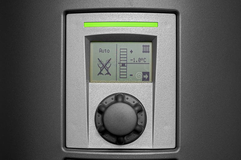 Control Panel a Electrical Heat Pump in a Private Household Stock Photo - Image of energy: 179034442