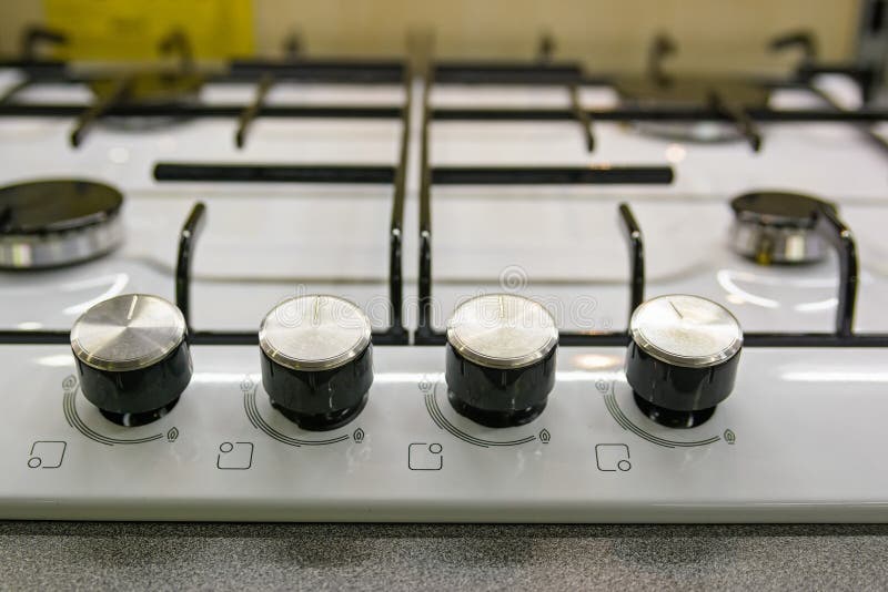 Control panel of gas stove stock photo. Image of glowing 93077908