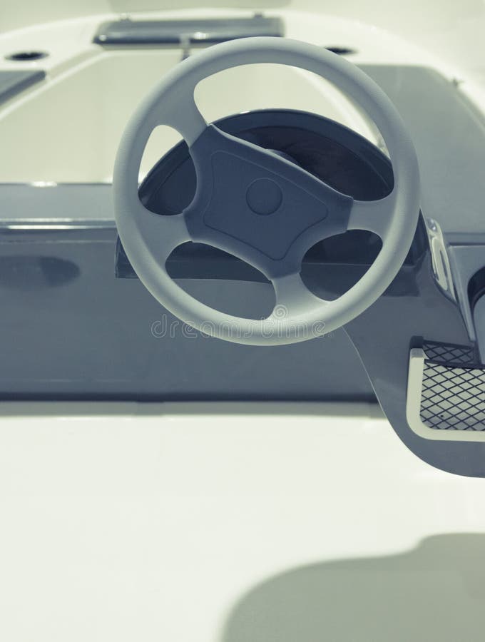 Control Panel and Helm on Motor Boat Stock Image Image of helm, boat