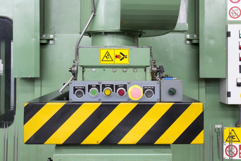 Control panel of press stock photo