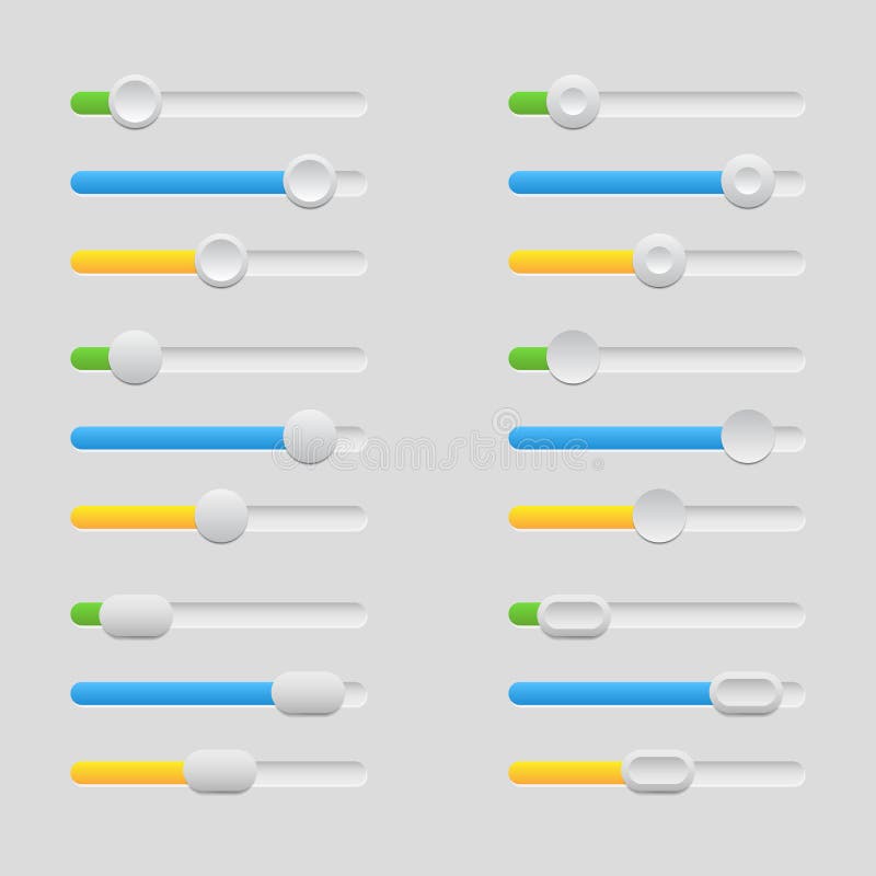 Control panel with sliders stock illustration