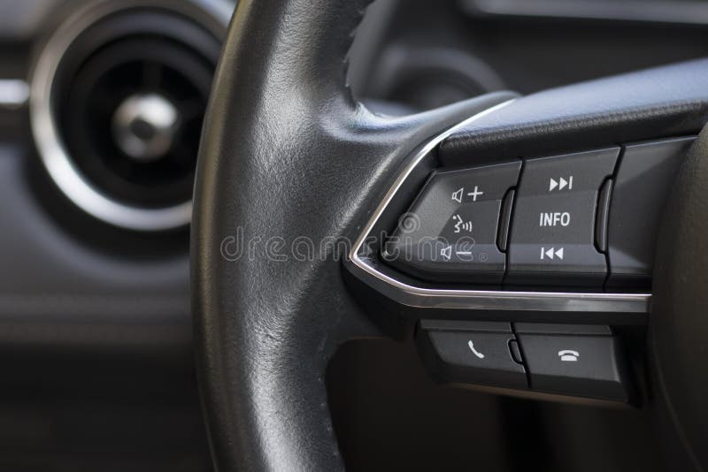 Control Panel at the Steering Wheel for Control the Use of Various Applications in the Car