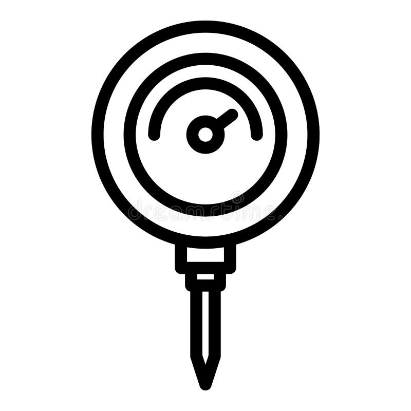 Control ph meter icon, outline style vector illustration