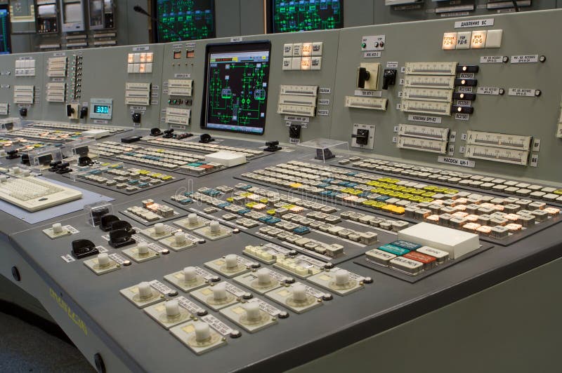 Control Room - Nuclear Power Plant Stock Photo - Image of panel ...