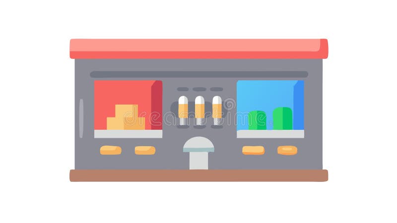 Control Room Command Center Console, vector design Generative AI vector illustration