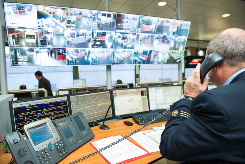 Control Room. Official opening of the new control room for the subways of Milan. At the headquarters of the ATM, on november 15, 2013, Milano - ITALY royalty free stock image Control Room. Official opening of the new control room for the subways of Milan. At the headquarters of the ATM, on november 15, 2013, Milano - ITALY royalty free stock image