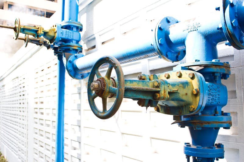Control valve blue stock photos