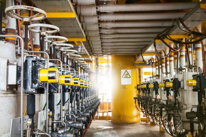 Control Valve in Oil and Gas Process, Stock Photo Image of