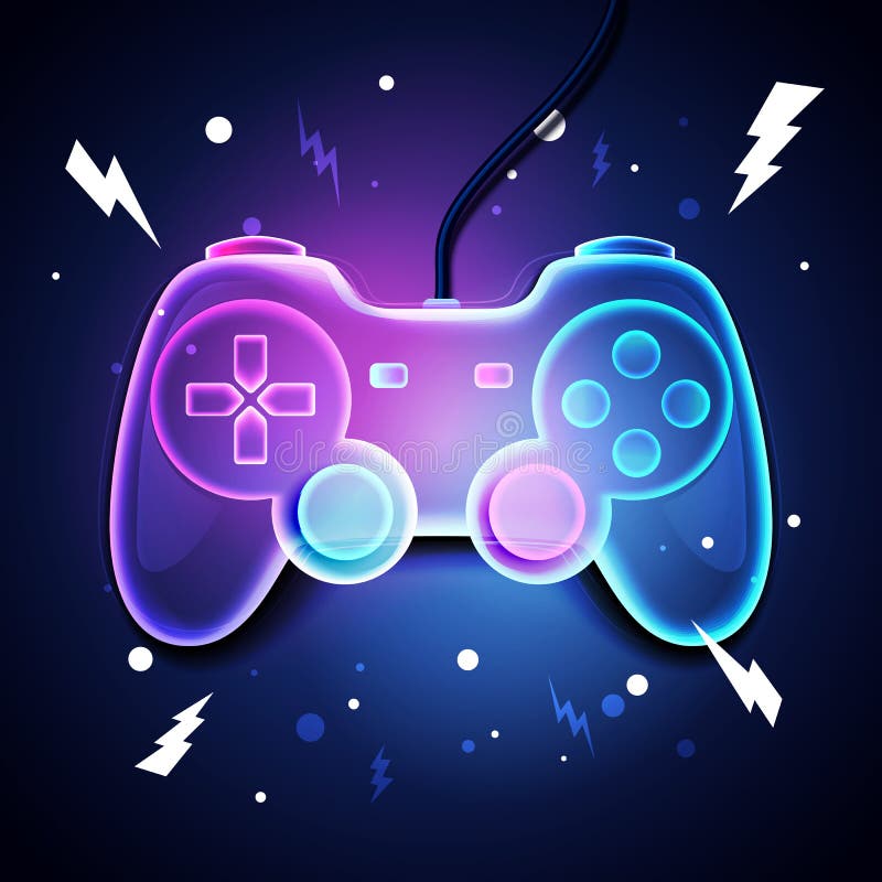 Ícone Do Controlador De Jogos. Vamos Jogar. Ícone Do Gamepad. Design Para  Loja De Dispositivos, Aplicativo Para Dispositivos Móveis Ou Empresa Do  Desenvolvedor. Arte De Linha Com Preenchimento Roxo, Verde E Laranja.