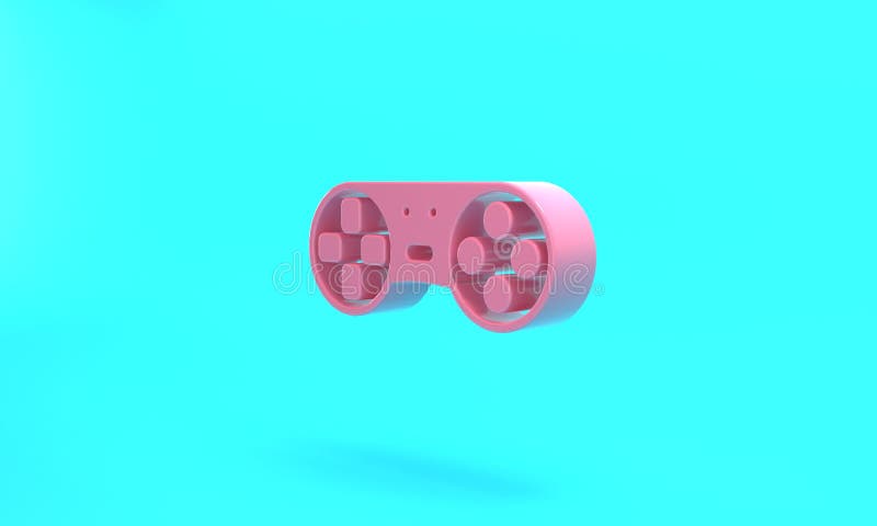 Controlador De Juego Rosa O Joystick Para El Icono De Consola De Juegos
