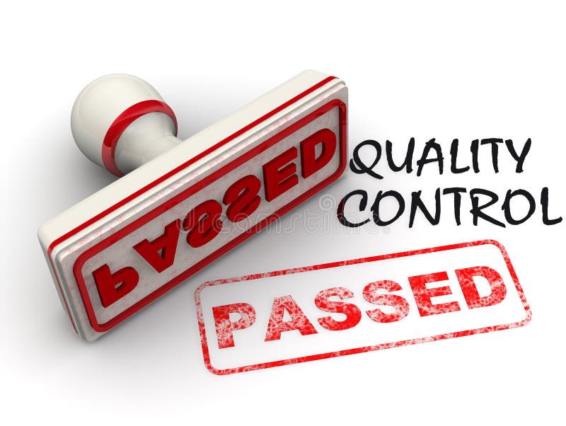 Controle da qualidade passado Selo e impress?o ilustração stock Controle da qualidade passado Selo e impress?o ilustração stock