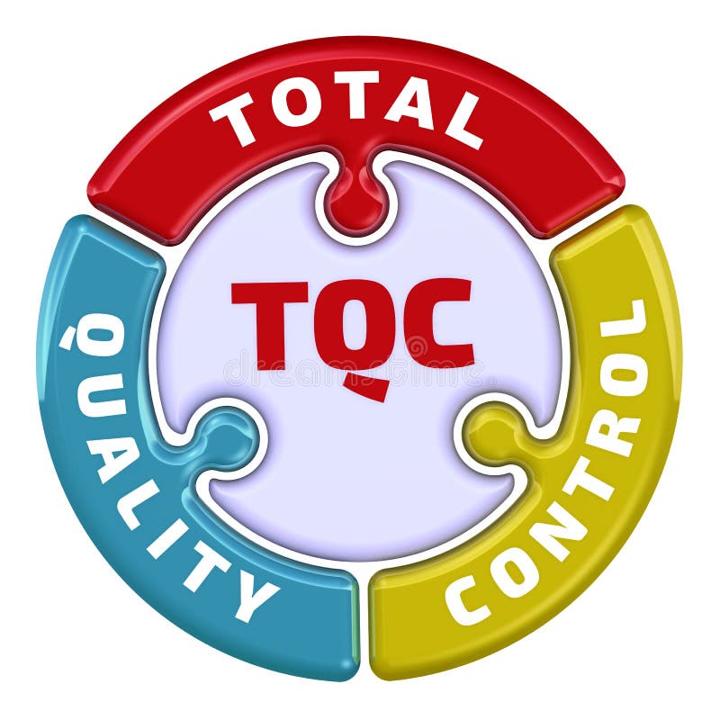 Controle de qualidade total A marca de verificação sob a forma de um enigma ilustração stock Controle de qualidade total A marca de verificação sob a forma de um enigma ilustração stock