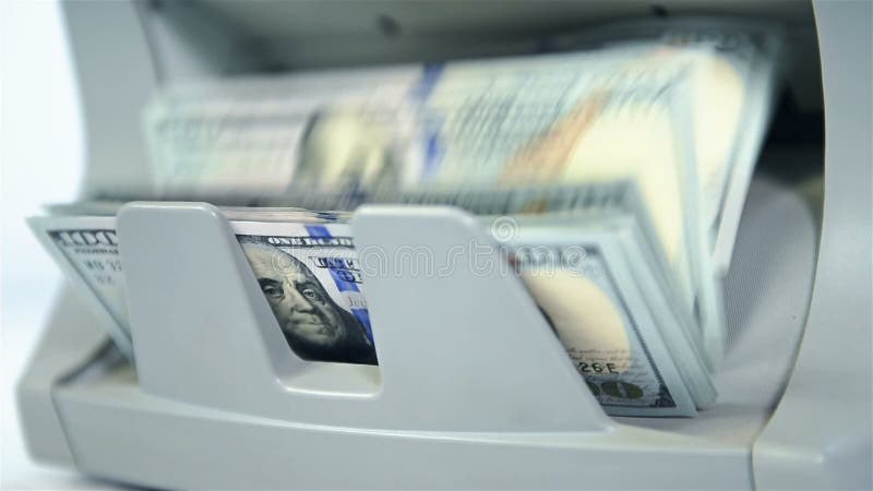 Contándodólar billetes de banco