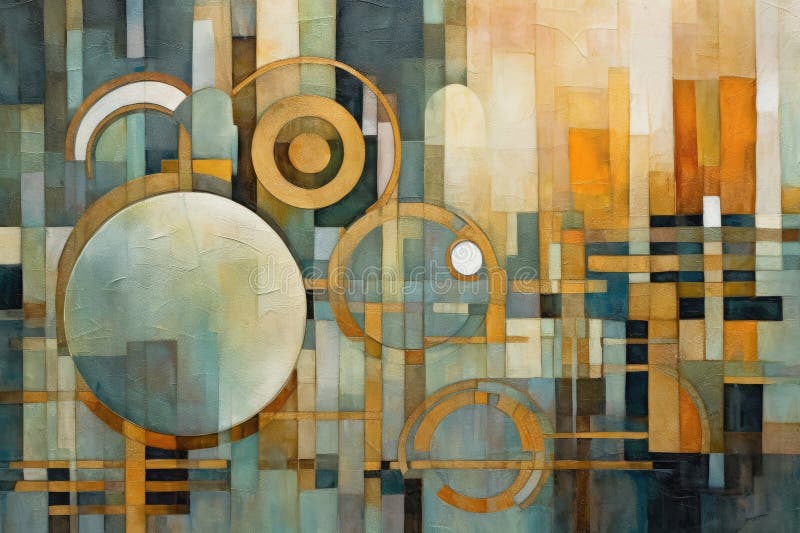 Convergence of abstract forms and textures, blending seamlessly to create a mesmerizing visual tapestry vector illustration