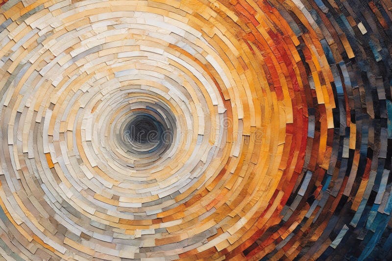 Convergence of abstract forms and textures, blending seamlessly to create a mesmerizing visual tapestry royalty free illustration