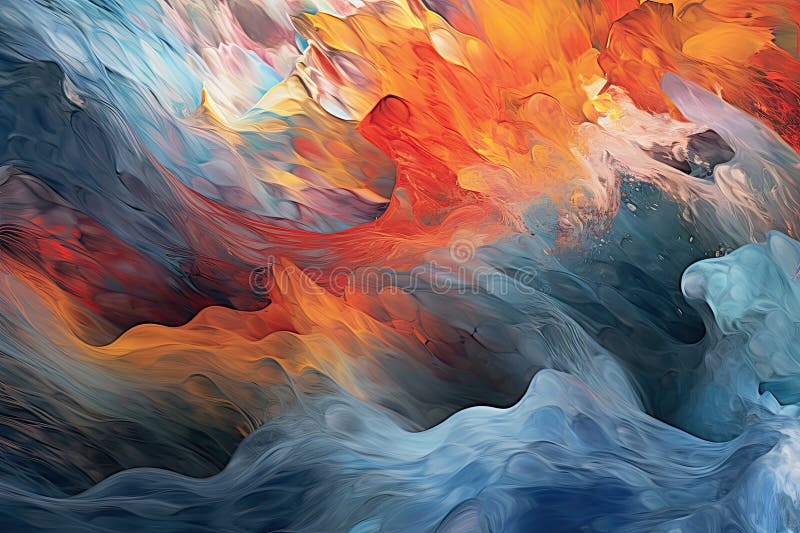 Convergence of abstract waves and swirling currents, creating a mesmerizing and fluid abstract composition vector illustration