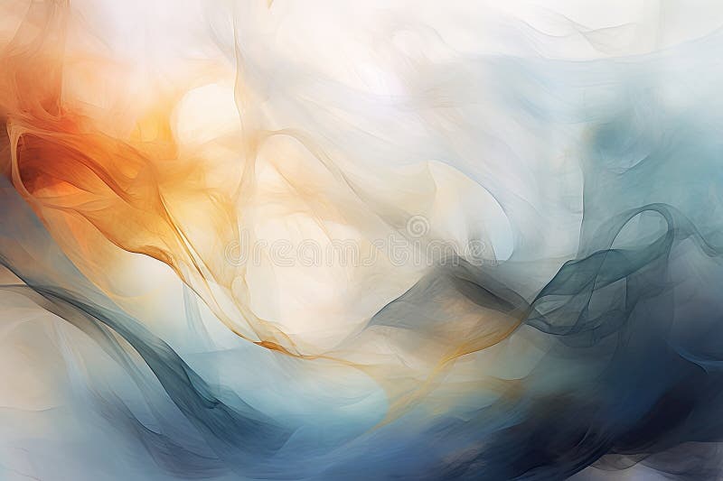 Convergence of translucent layers and textures, creating a dreamlike and ethereal abstract composition royalty free illustration