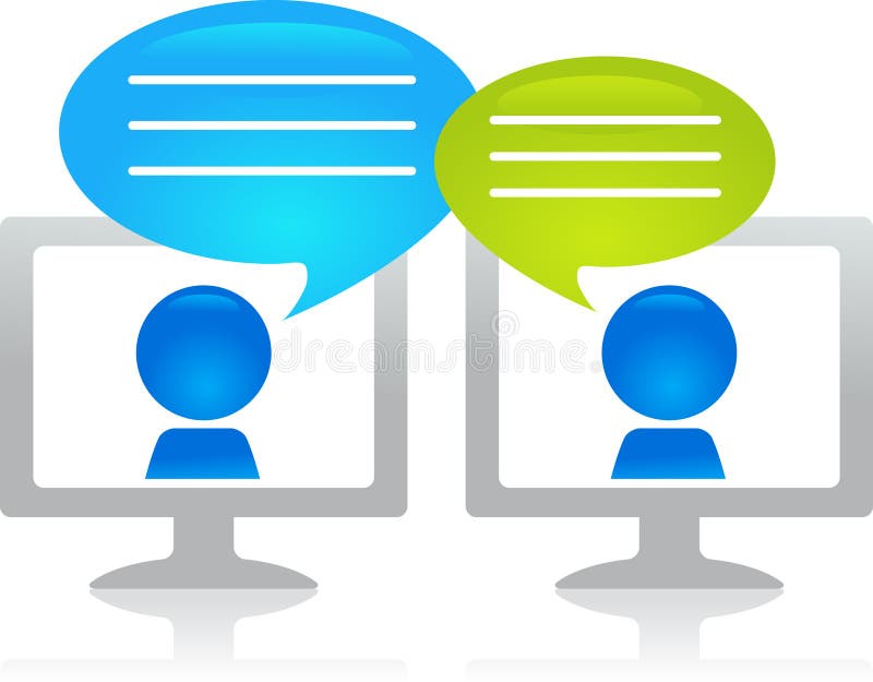 Conversa do Internet ilustração royalty free Conversa do Internet ilustração royalty free