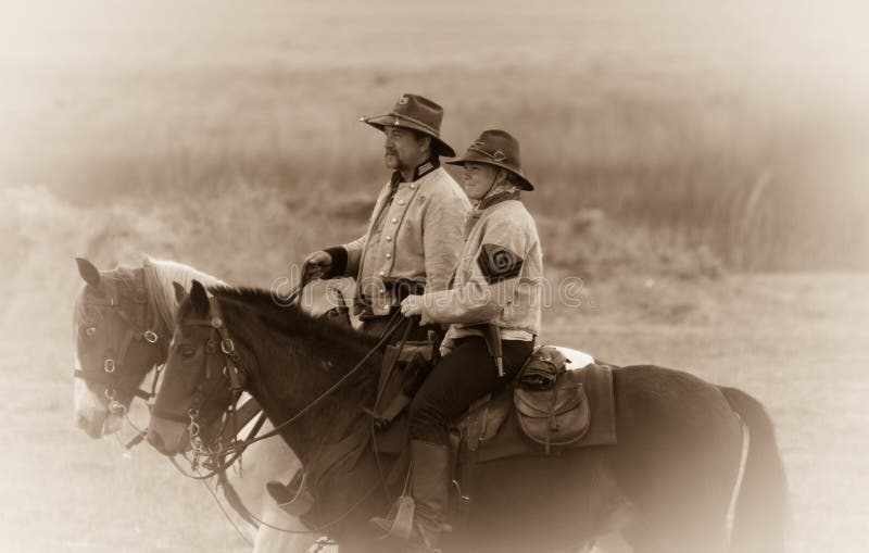 conversación de la Pre-batalla a caballo foto de archivo conversación de la Pre-batalla a caballo foto de archivo