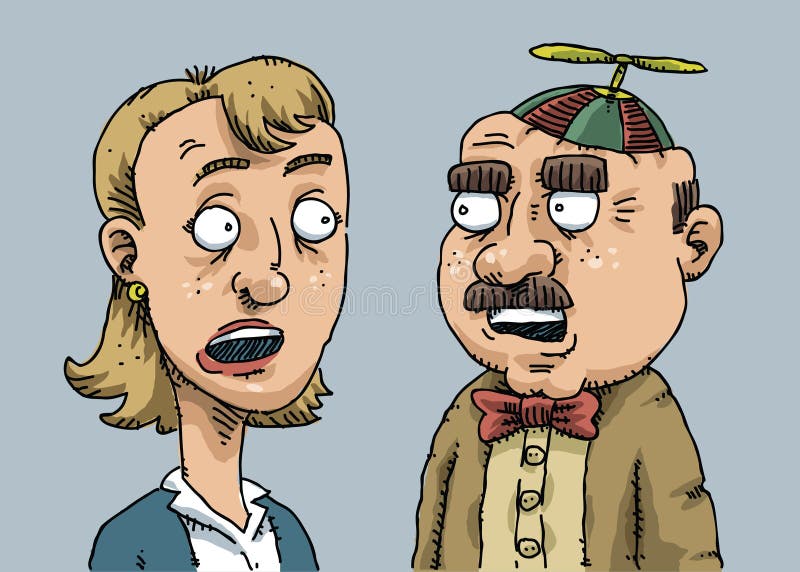 Conversation confuse de couples illustration libre de droits