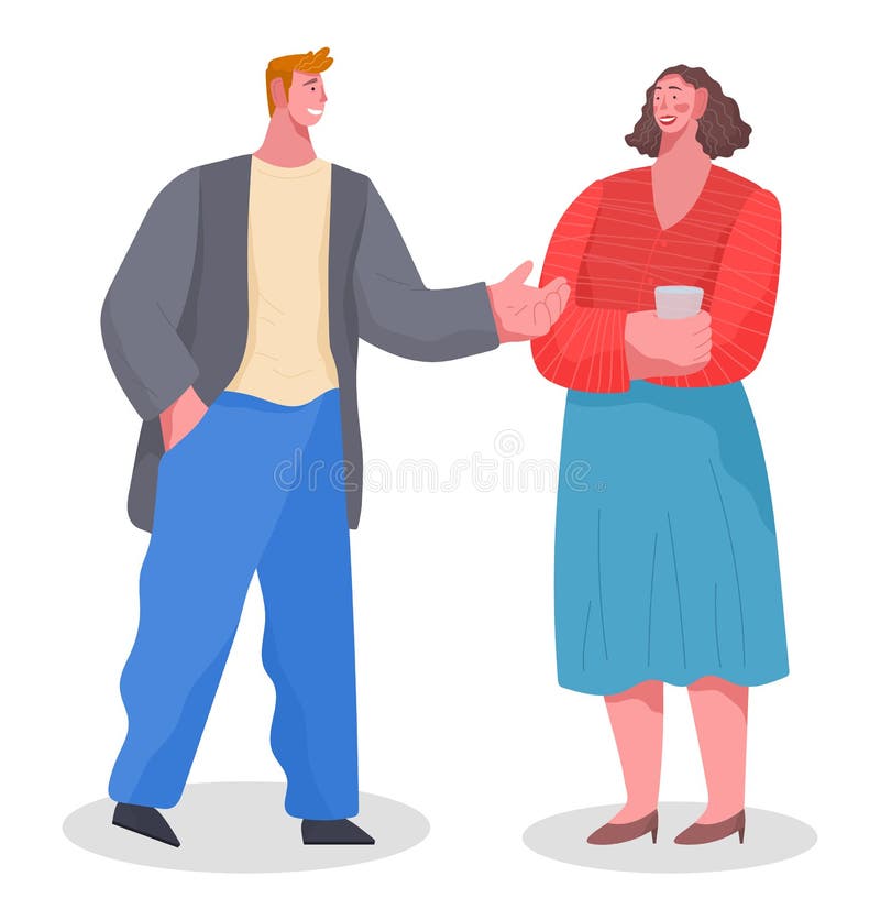 Conversation de couples à la réception de l'homme et de la femme illustration de vecteur