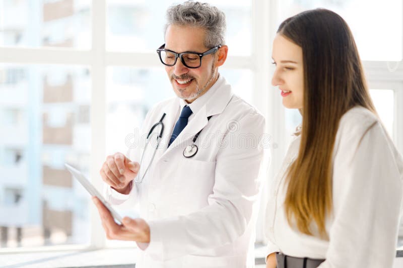 A conversation between a healthcare professional and a patient during appointment royalty free stock photography