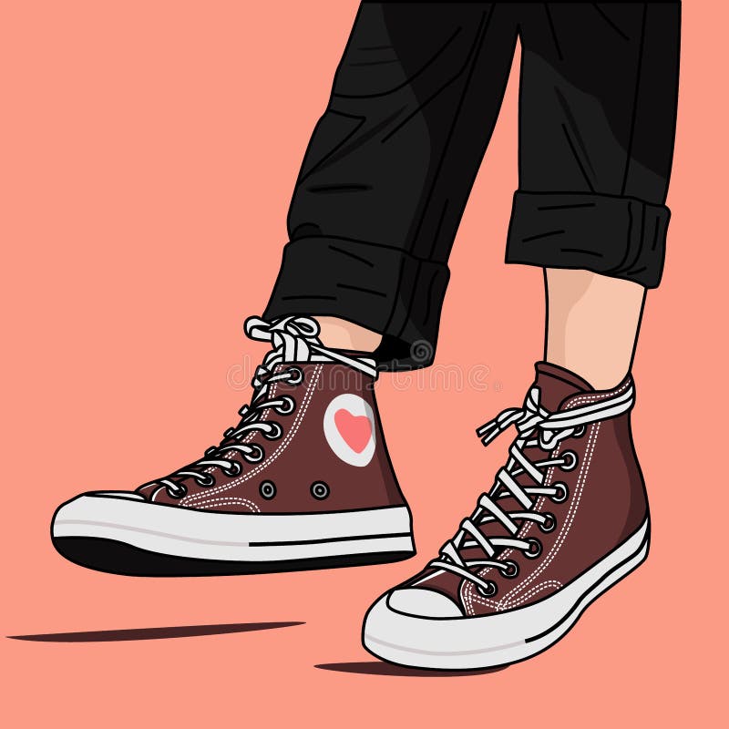 makeup Depression respekt Red Converse Shoe Stock Illustrations – 31 Red Converse Shoe Stock  Illustrations, Vectors & Clipart - Dreamstime