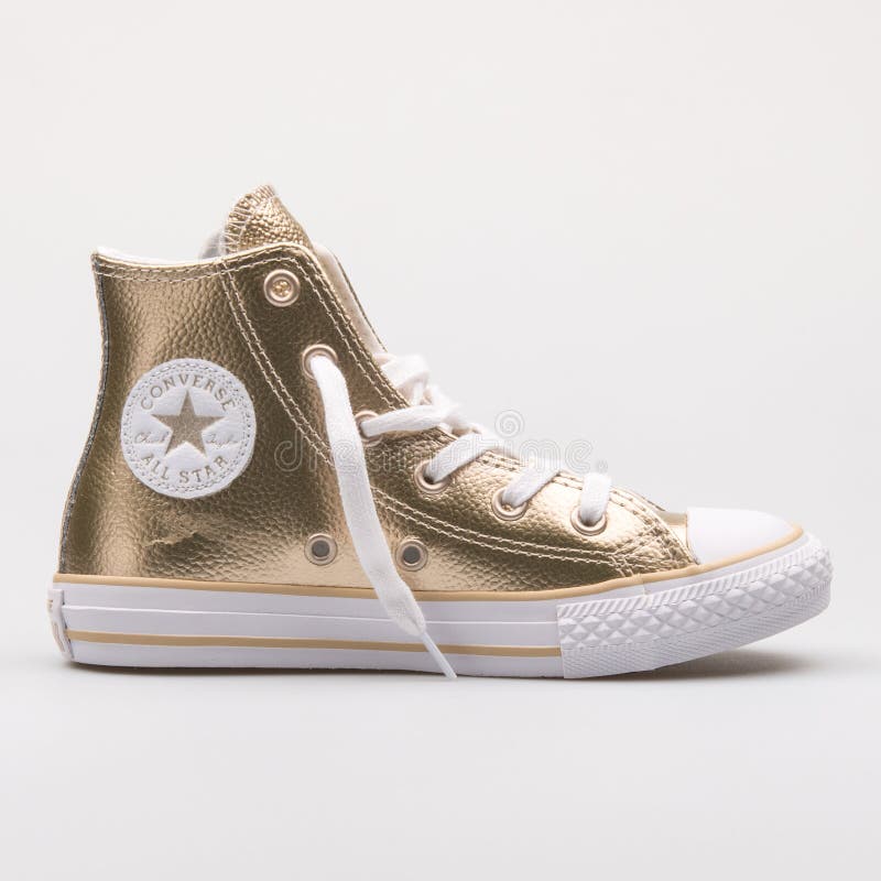 converse gold metallic