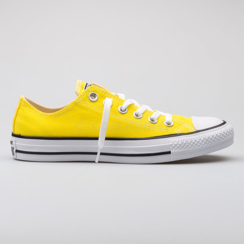 Star OX Yellow Sneaker Editorial Stock 