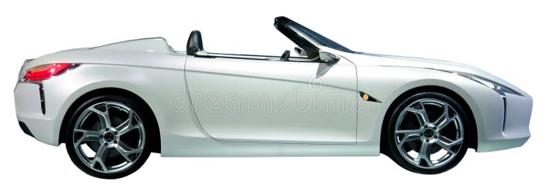 Convertible car isolated