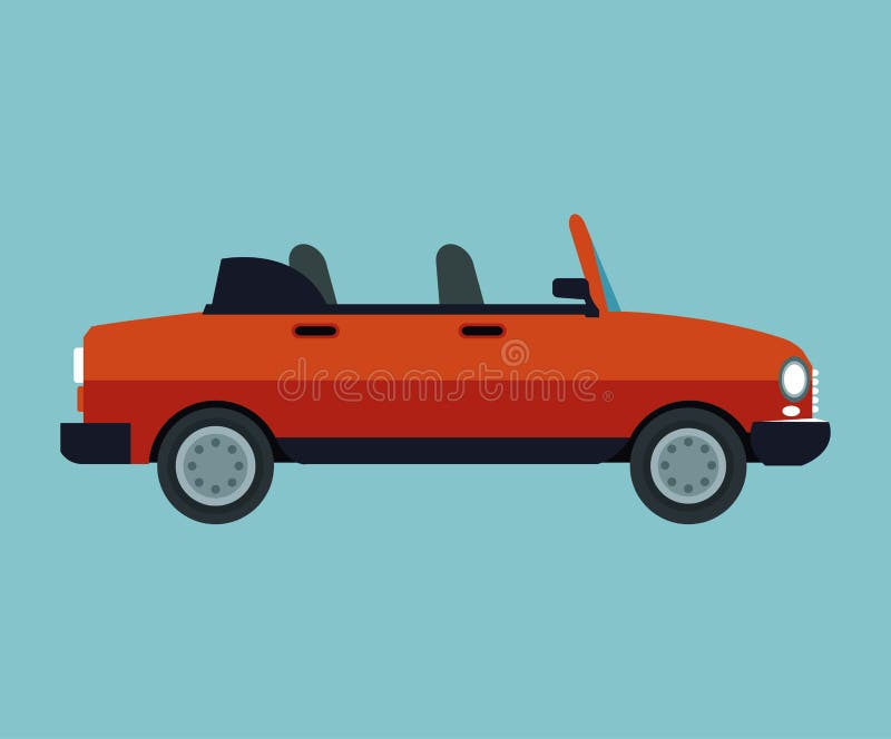 Convertible car sport vehicle vector illustration