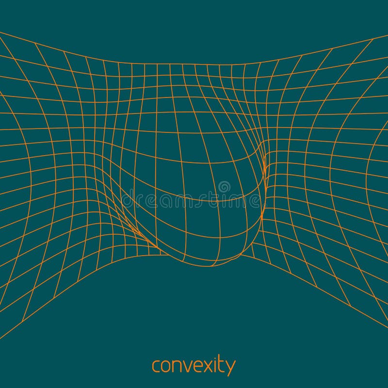 Convexity. Simple abstract grid with camber. Vector royalty free illustration