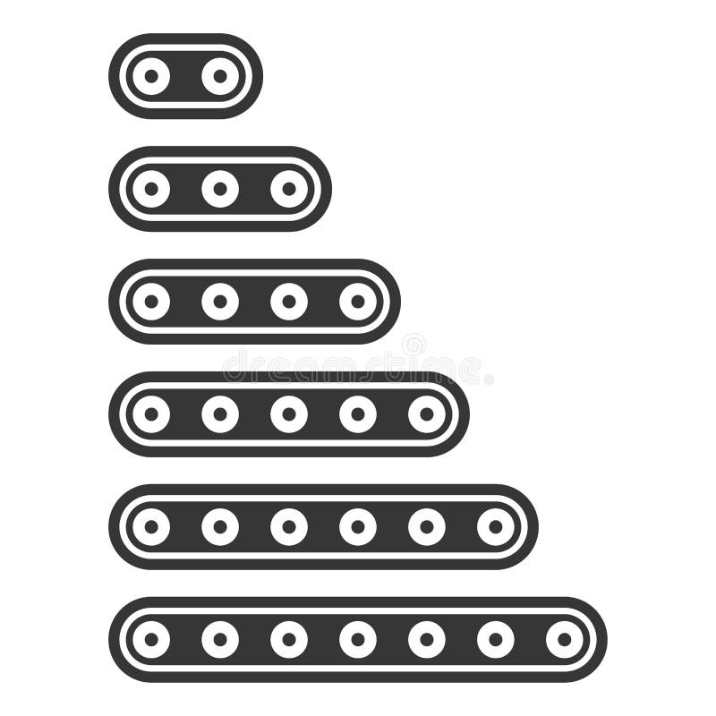 Conveyor Belt Line Set on White Background. Vector Stock Vector