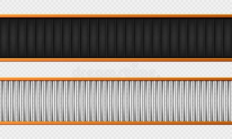 Conveyor Belt Top View. Realistic Vector Illustration Stock