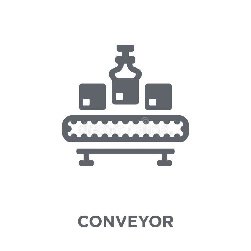 Conveyor Icon Vector Sign And Symbol Isolated On White Background